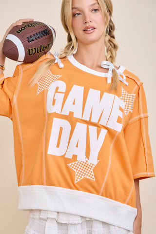 Main Strip - Game Day Star Patch Sweatshirt – Sporty Varsity Top