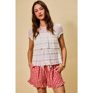 So Me - RUFFLED BOTTOM DETAIL SHORT PANTS