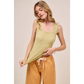 So Me - FLORAL JACQUARD SEAMLESS TANK TOP