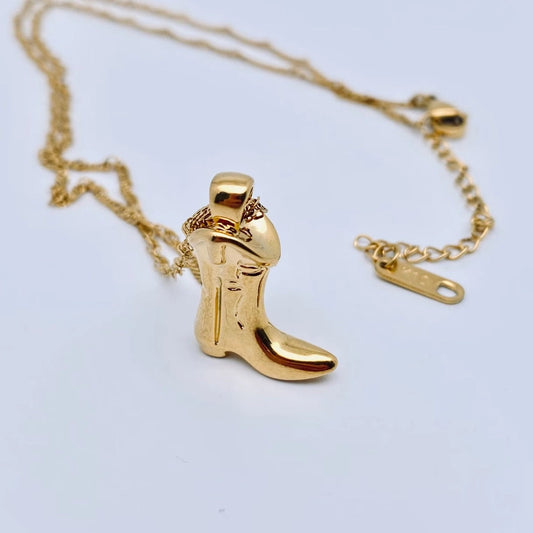 Golden Boot Necklace