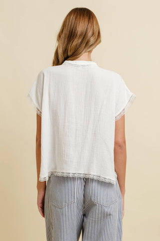 Marshmallow Tie Front Top
