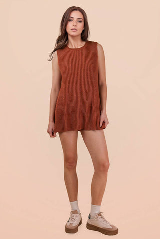 VERY J - 12W3359NSET-Knit Sweater Comfy Top & Shorts Set