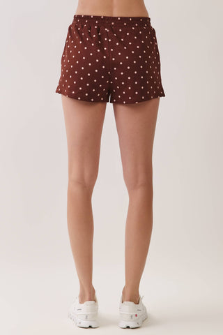 TCEC - CP10384-Polka Dot Elastic Waistband Athletic Shorts