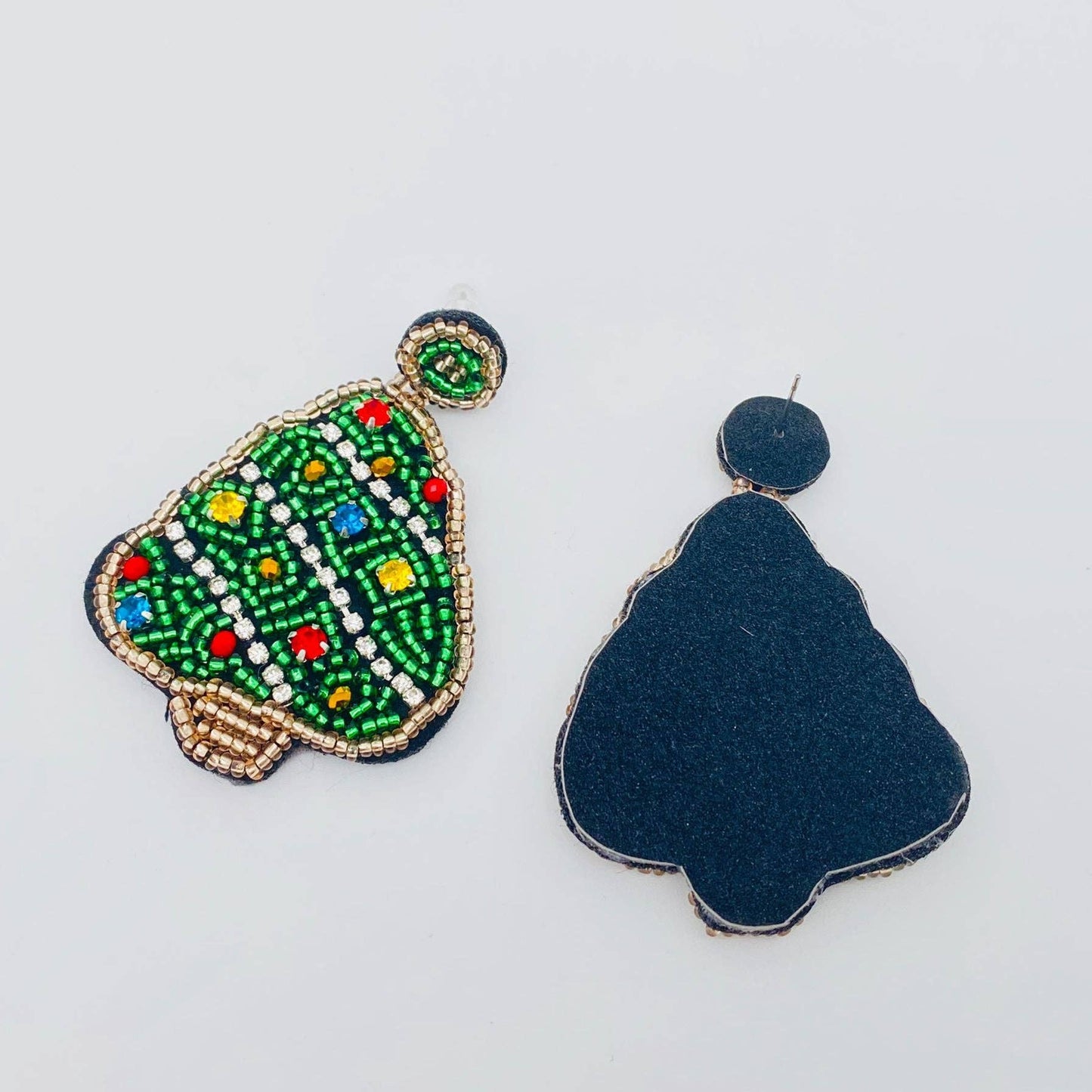 Christmas Tree Glass Beads Hand-woven Earrings