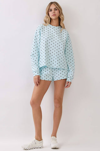 TCEC - CP10384-Polka Dot Elastic Waistband Athletic Shorts
