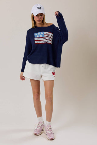 Usa Flag Lightweight Sweater