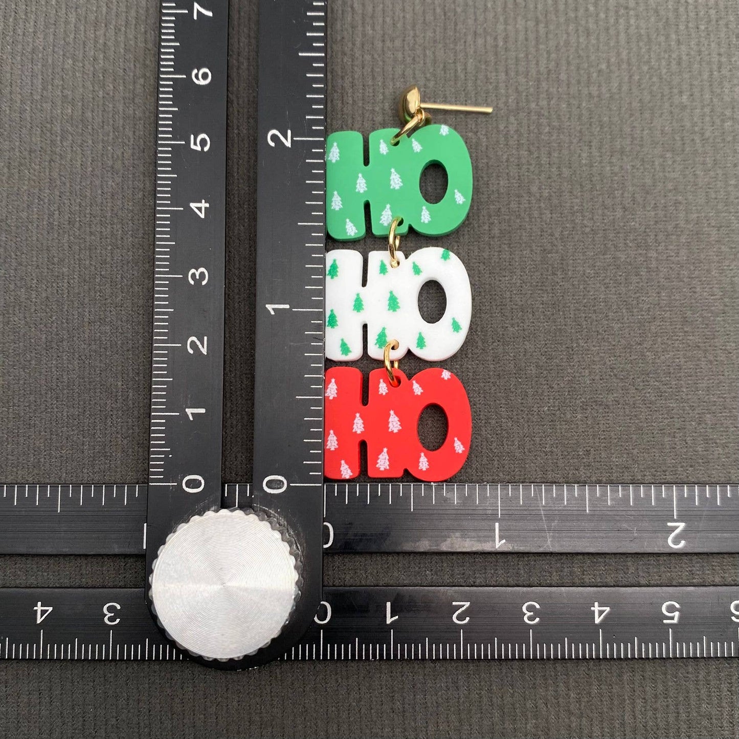 Mio Queena - Christmas Jewelry ' HO HO HO ' Acrylic Dangle Earrings