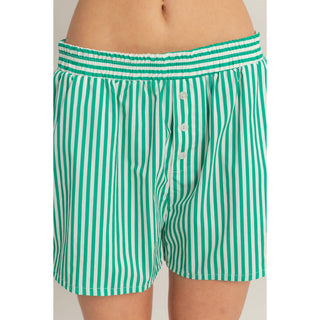 Striped Elastic Waist Boxer Shorts