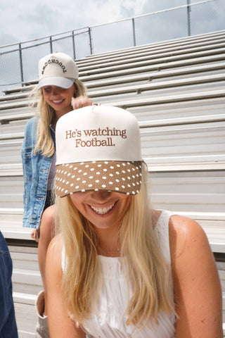 He's Watching Football Polka Dot Hat