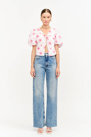 Pink Floral Blouse