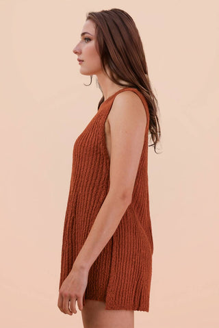 VERY J - 12W3359NSET-Knit Sweater Comfy Top & Shorts Set