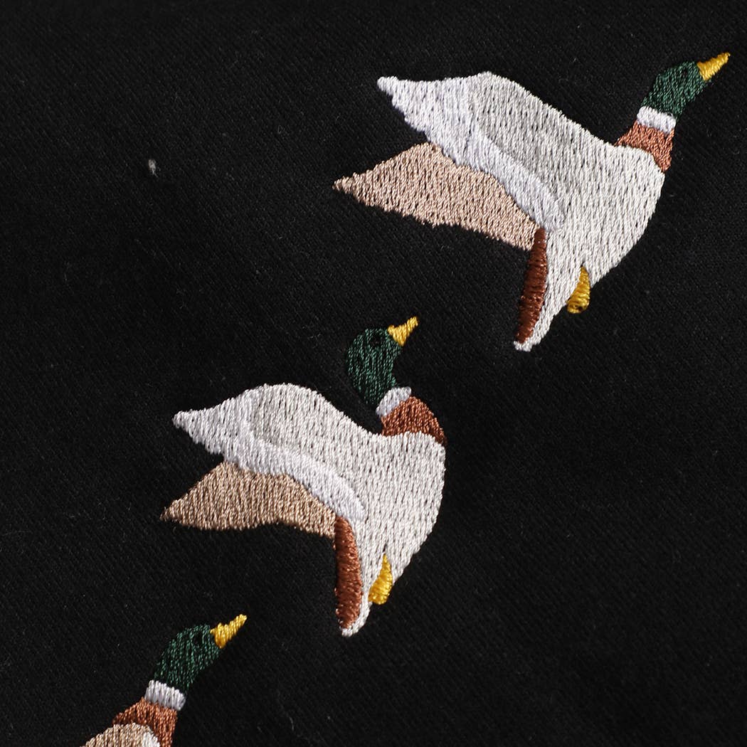 Flying Mallard Embroidered Fleece Sweatshirt