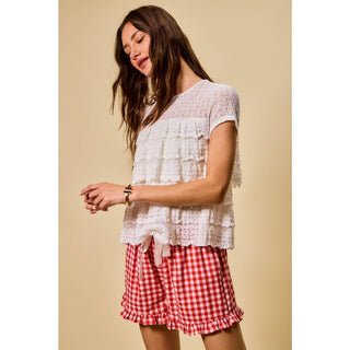 So Me - RUFFLED BOTTOM DETAIL SHORT PANTS