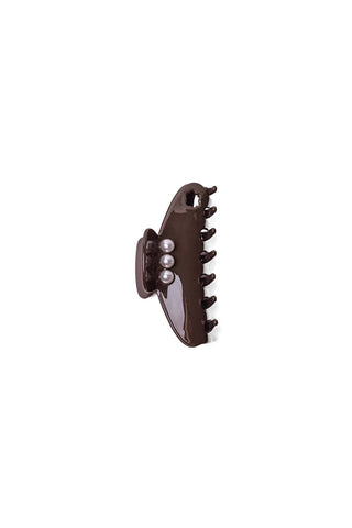 Brown Pearl Acetate Claw Clip