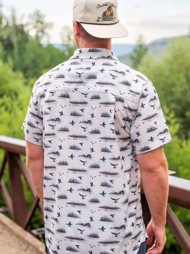 Performance Button Up - Duck Hunt