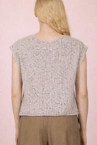 VERY J - 12W3377N-Button Down Knit Sweater Vest
