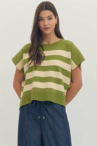 Matcha Striped Top