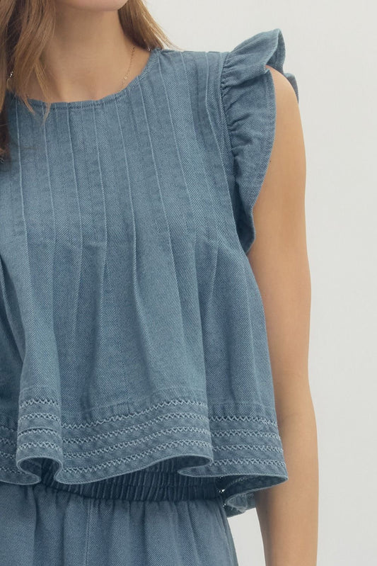 Dainty Denim Top