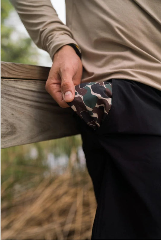 Everyday Shorts - Matte Black - Throwback Camo Pocket