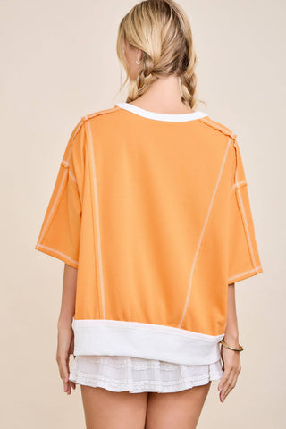 Main Strip - Game Day Star Patch Sweatshirt – Sporty Varsity Top