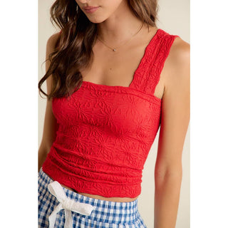 So Me - FLORAL JACQUARD SEAMLESS TANK TOP