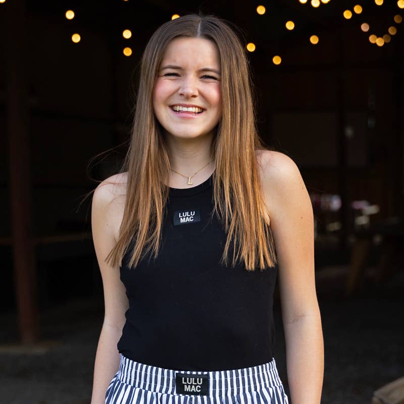 Girlie Girl Originals - DD-TANK BLACK LULU MAC SOLID TANK TOPS