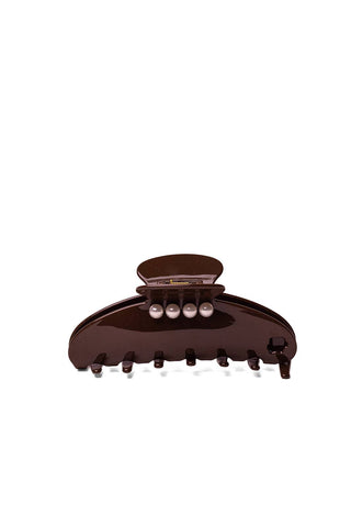 Brown Pearl Acetate Claw Clip