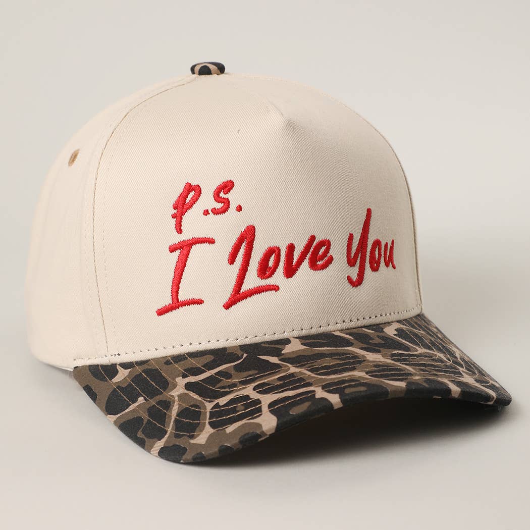P.S. I Love You Embroidered Hat