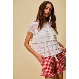 So Me - RUFFLED BOTTOM DETAIL SHORT PANTS