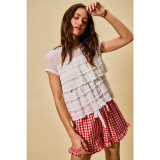 So Me - RUFFLED BOTTOM DETAIL SHORT PANTS