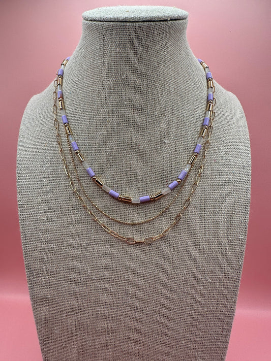 Triple Layer Lavender Chain