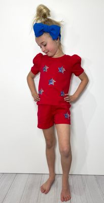 American Star Sequin Girls Set