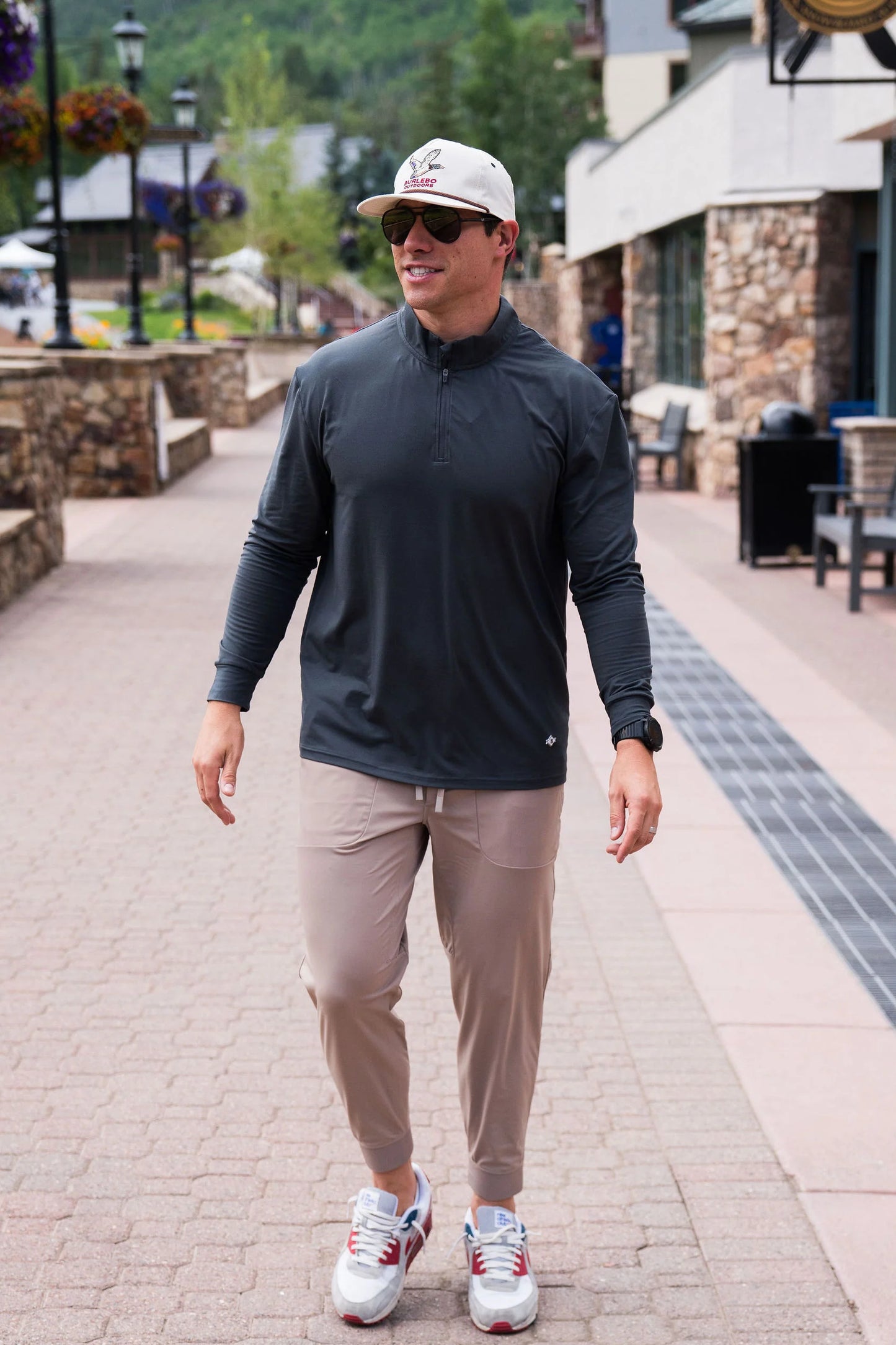 Performance Quarter Zip - Gun Metal Grey